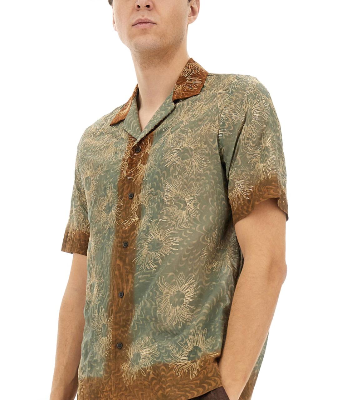 DRIES VAN NOTEN Мульти хлопковая кэжуал рубашка, фото 5