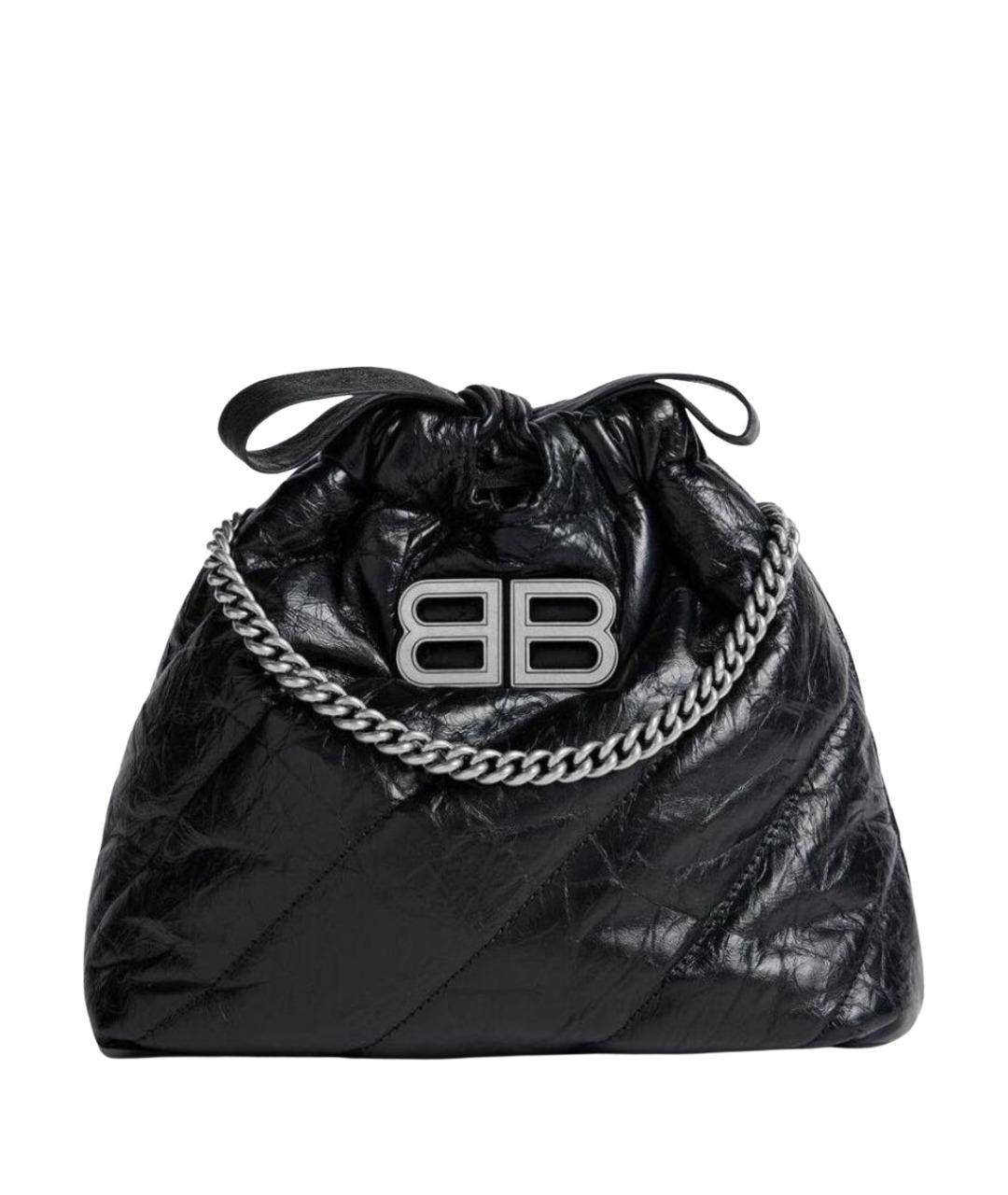 BALENCIAGA Черная кожаная сумка через плечо, фото 1