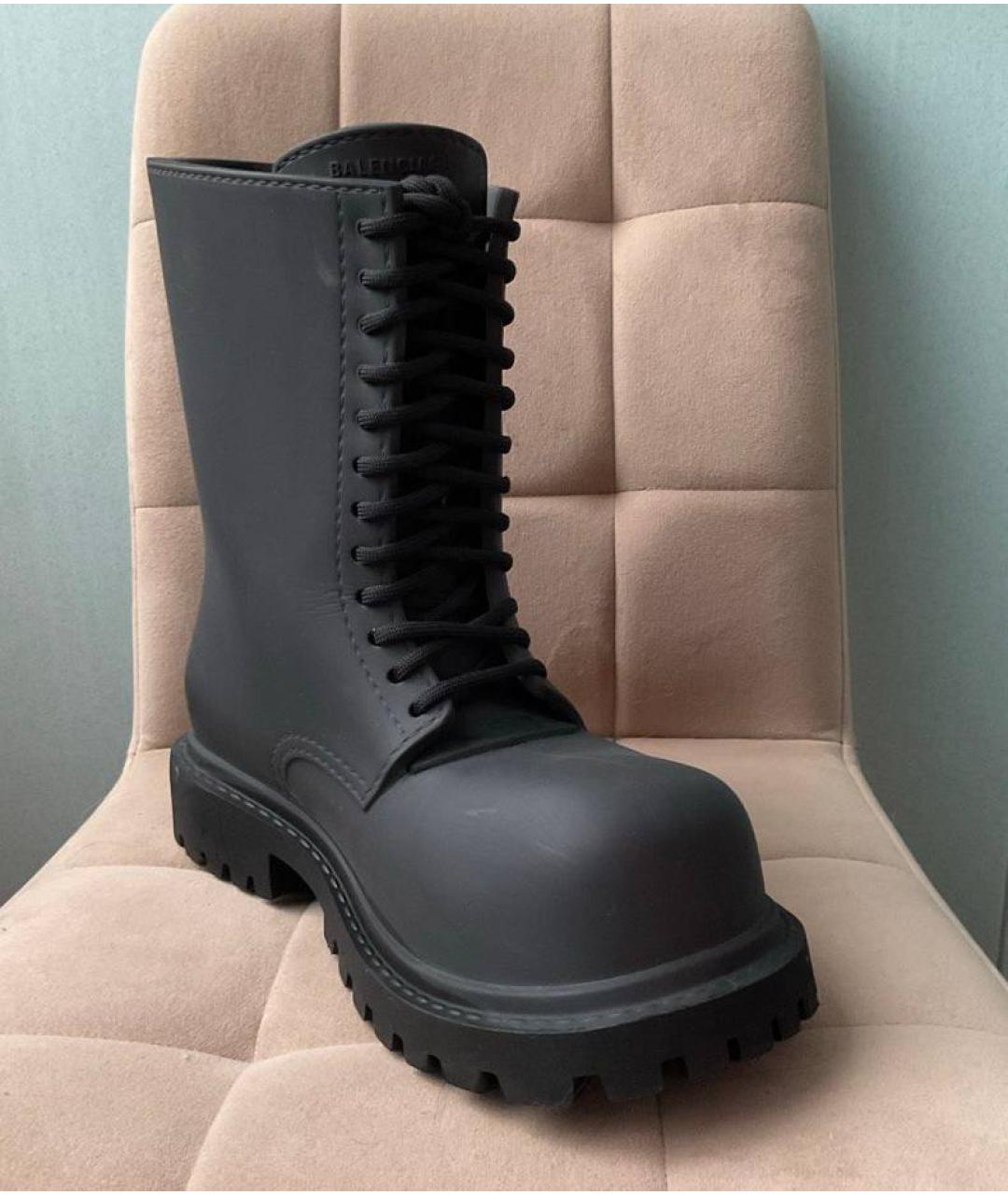 BALENCIAGA Черные высокие ботинки, фото 5