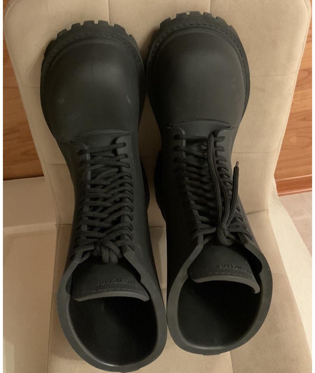 BALENCIAGA Черные высокие ботинки, фото 4