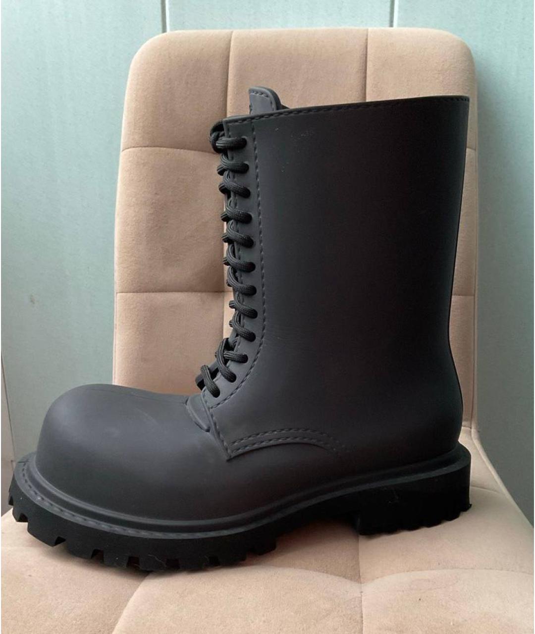 BALENCIAGA Черные высокие ботинки, фото 6