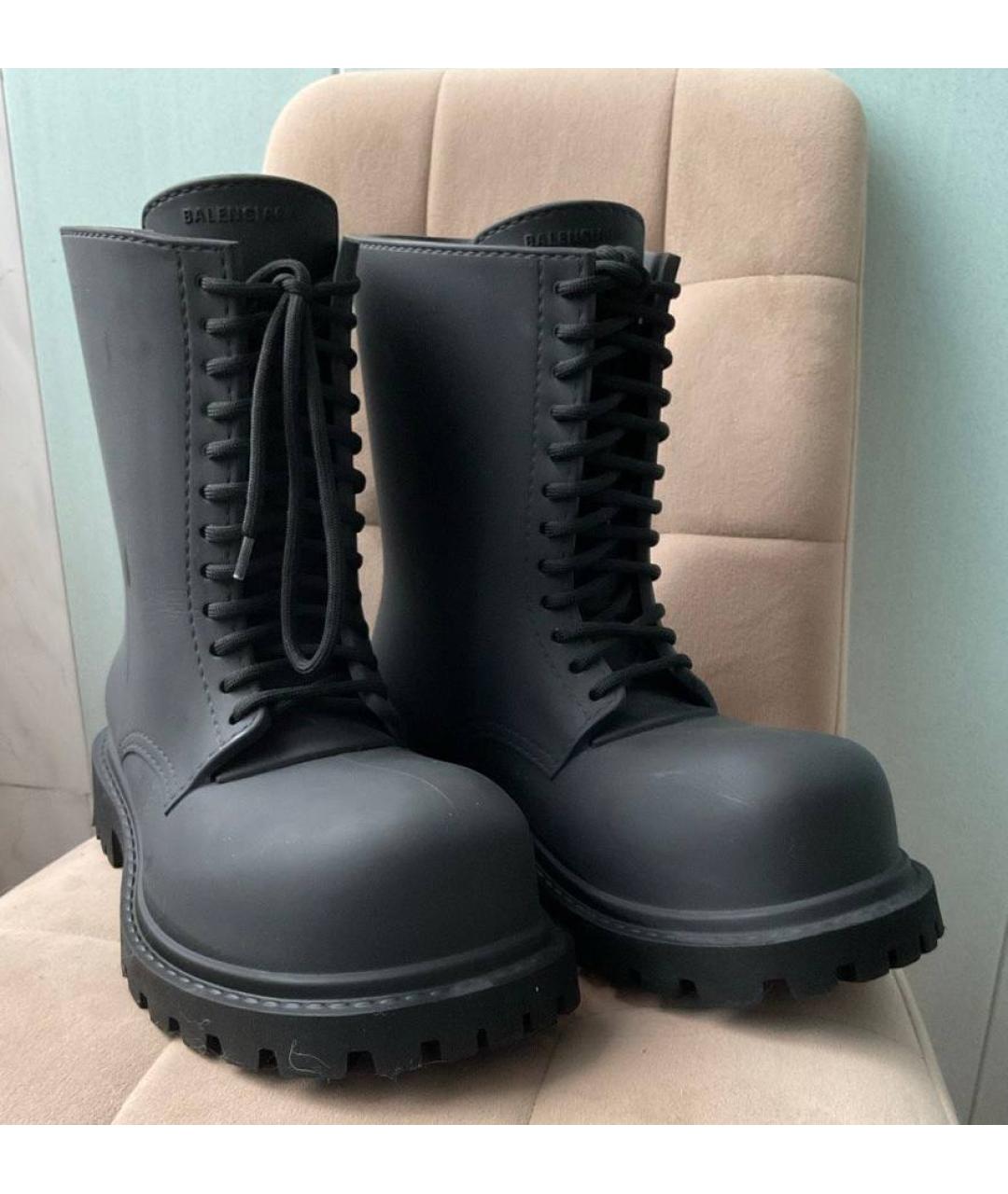 BALENCIAGA Черные высокие ботинки, фото 2