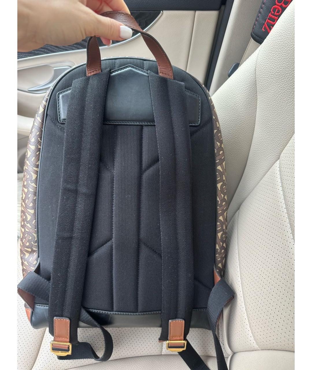 BURBERRY Коричневый кожаный рюкзак, фото 7