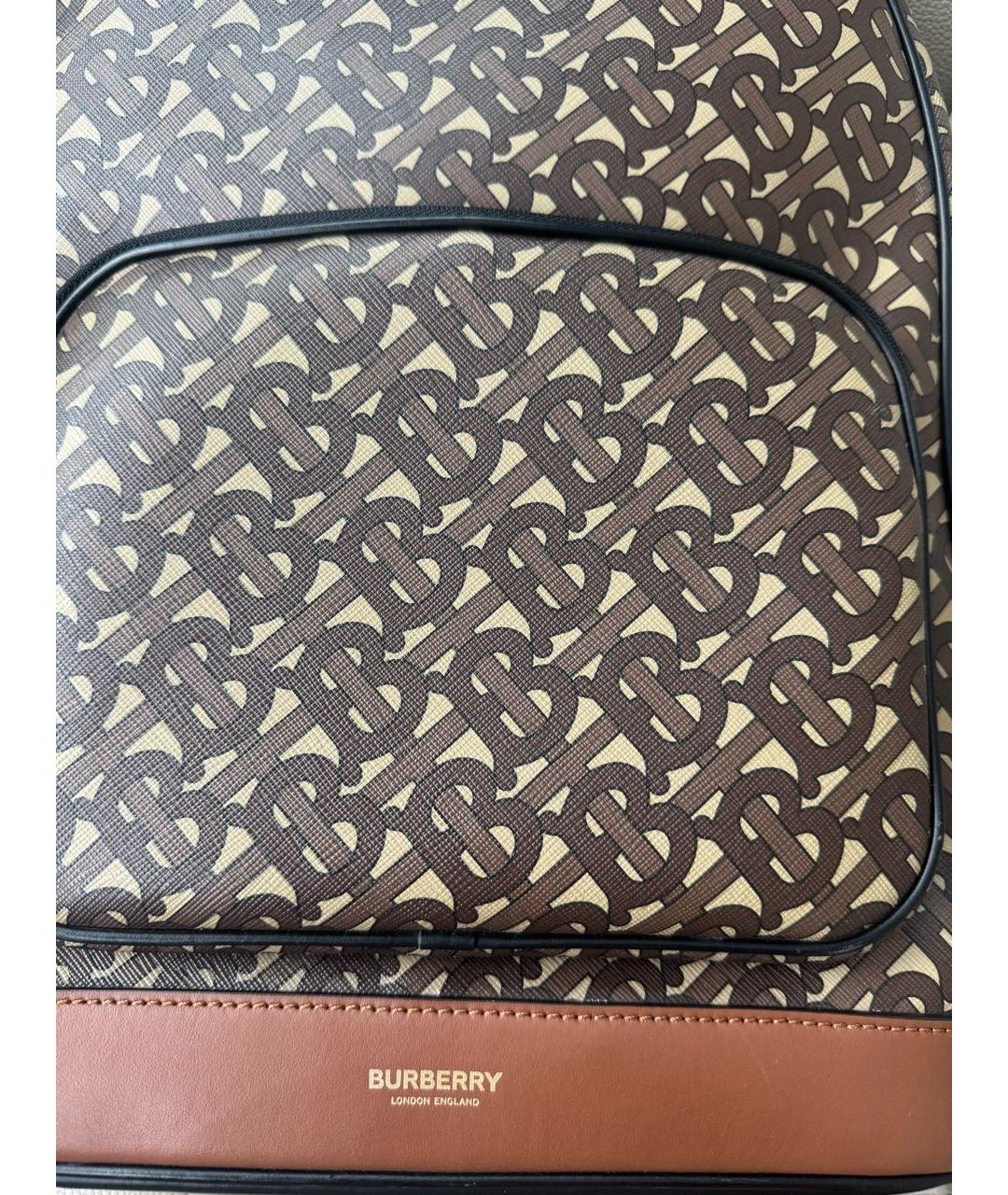 BURBERRY Коричневый кожаный рюкзак, фото 4