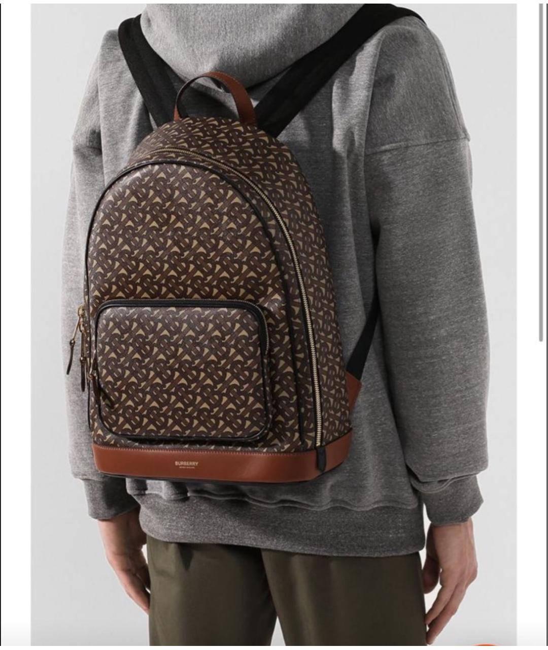 BURBERRY Коричневый кожаный рюкзак, фото 2
