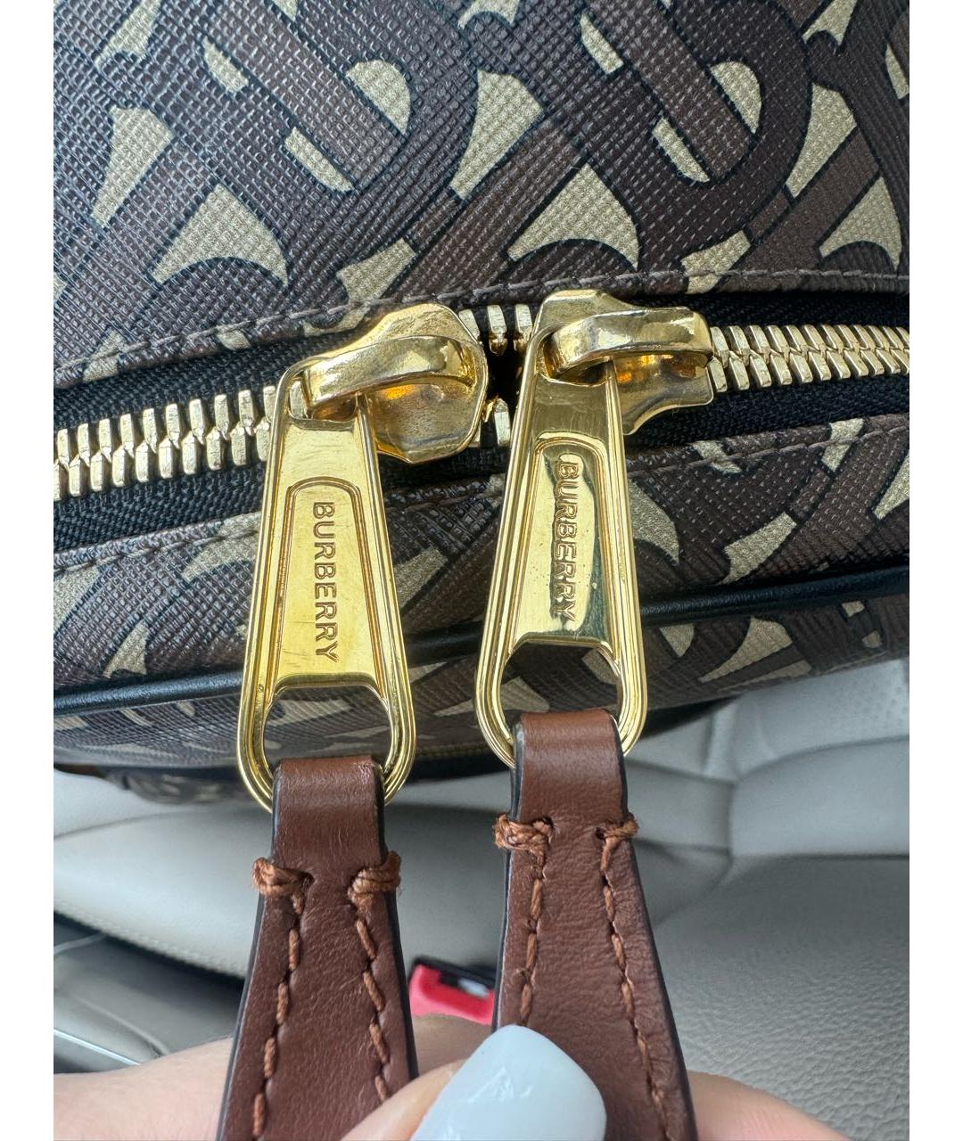 BURBERRY Коричневый кожаный рюкзак, фото 8