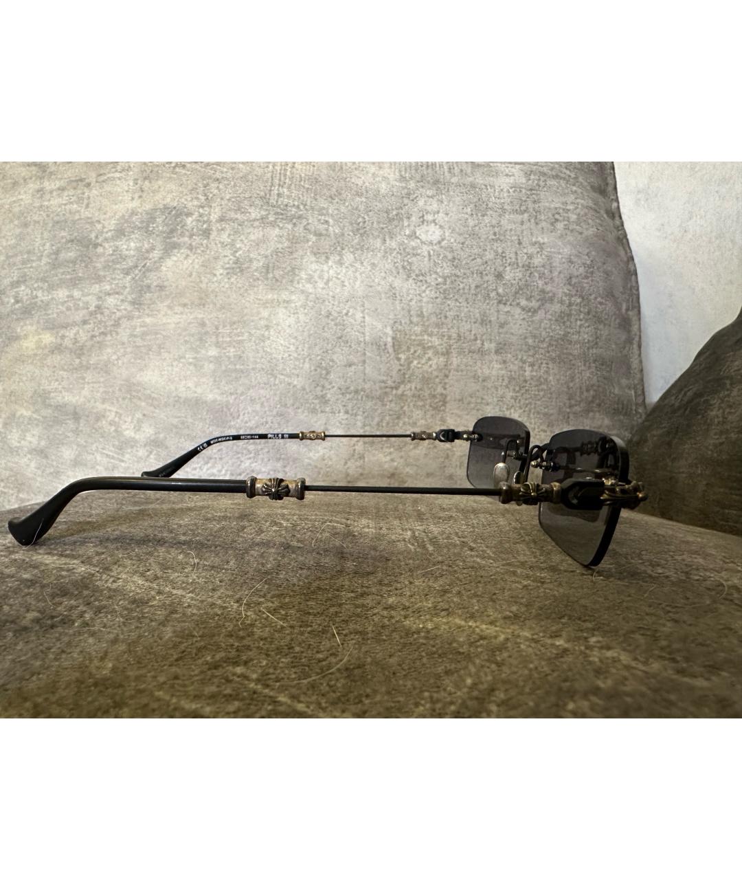 CHROME HEARTS Черные металлические солнцезащитные очки, фото 5