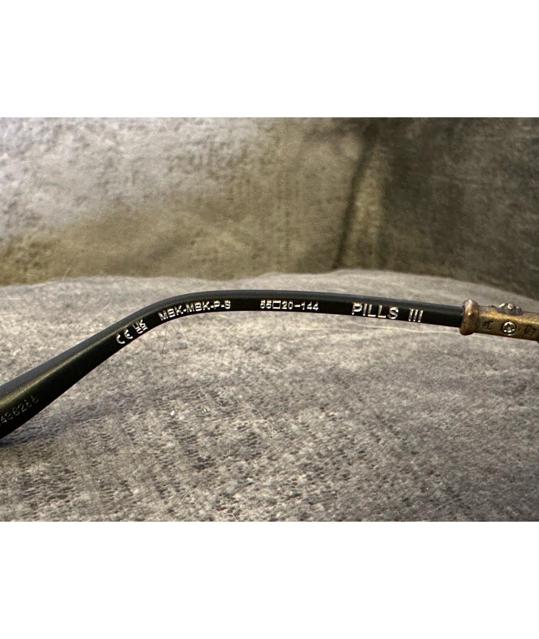 CHROME HEARTS Черные металлические солнцезащитные очки, фото 3