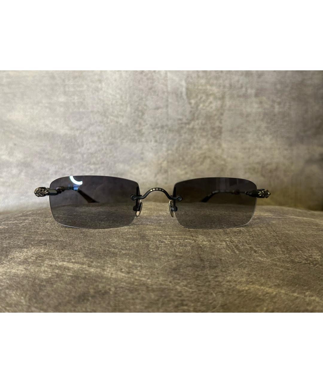 CHROME HEARTS Черные металлические солнцезащитные очки, фото 8