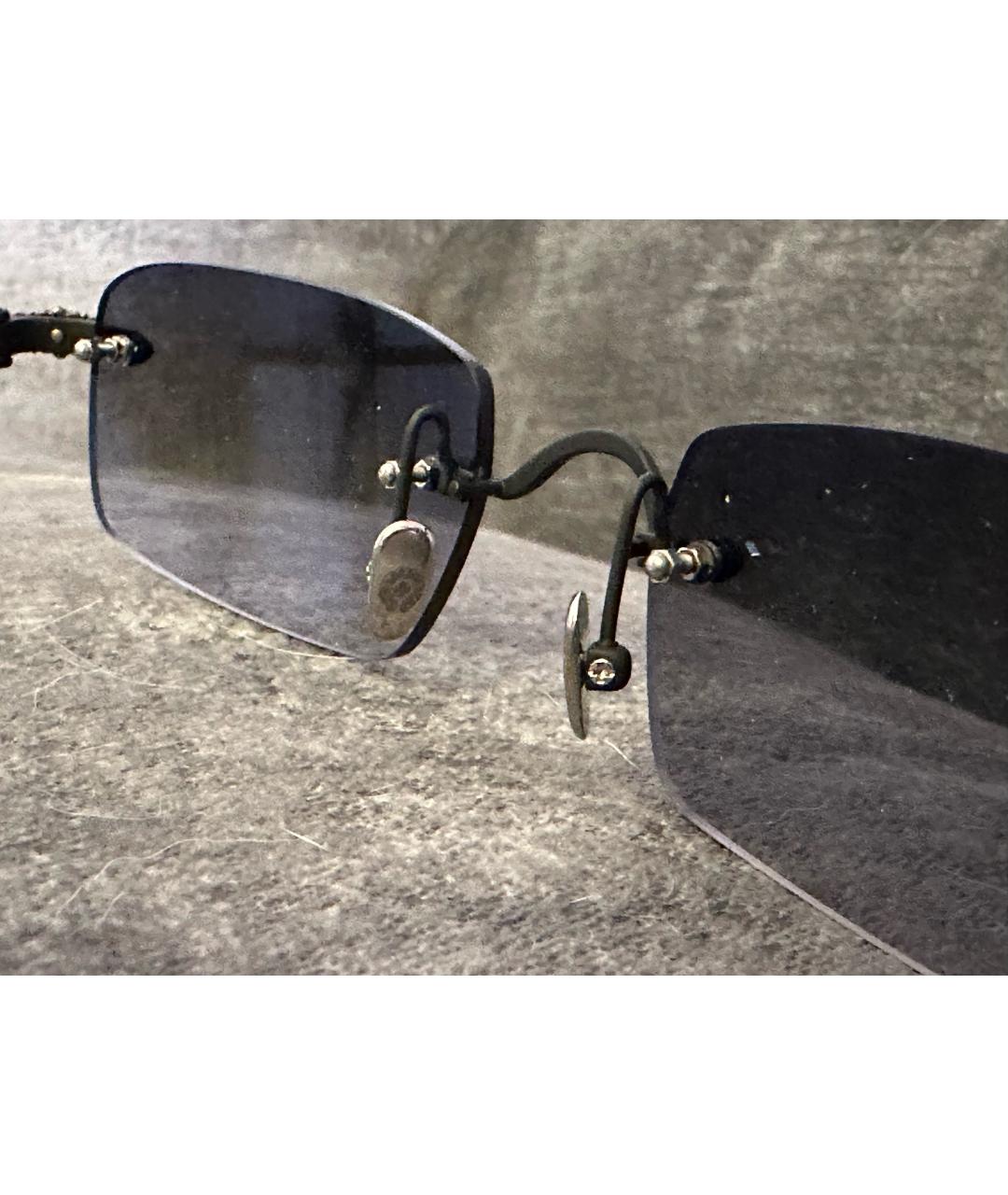 CHROME HEARTS Черные металлические солнцезащитные очки, фото 2