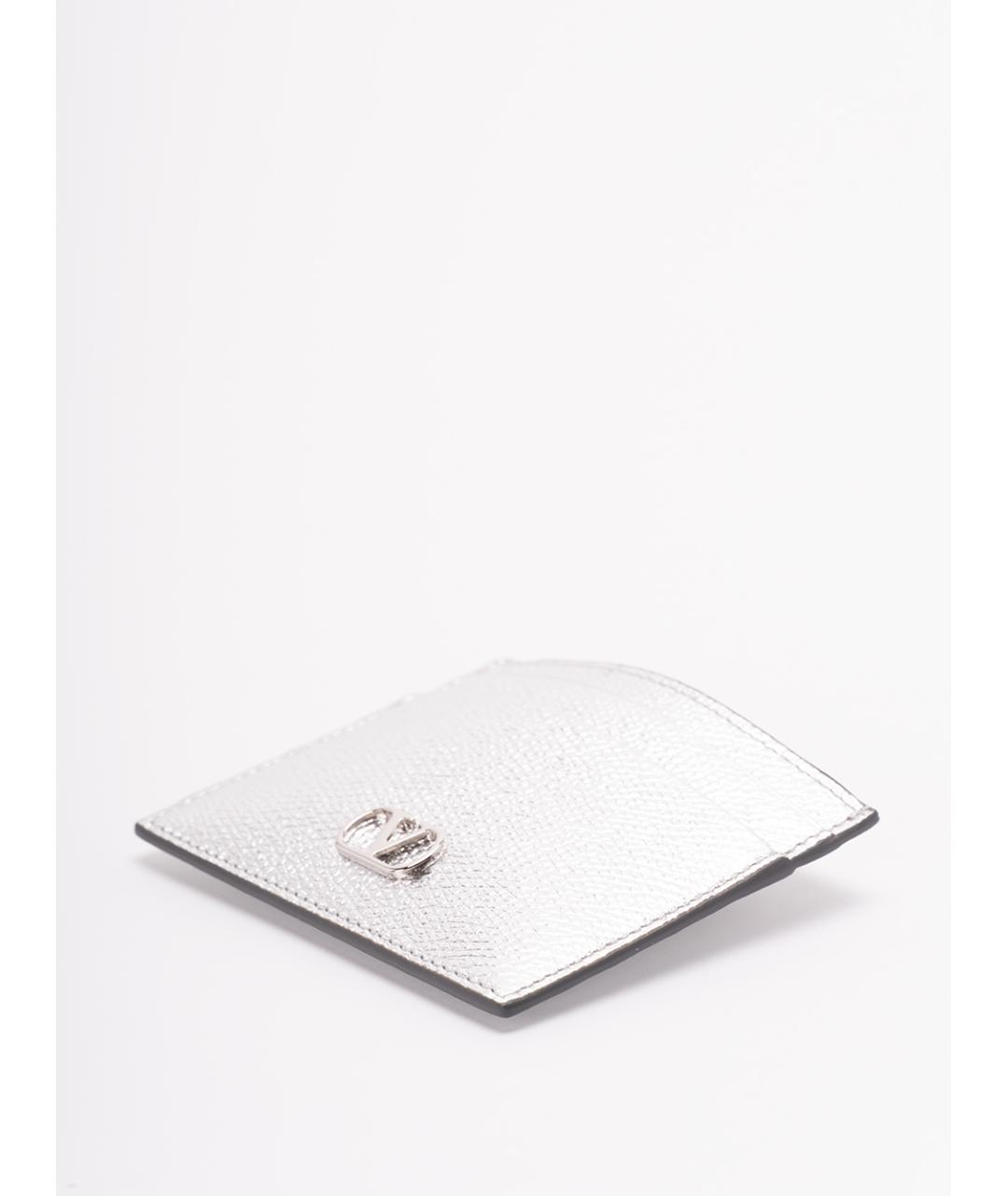 VALENTINO Серебрянный кожаный кардхолдер, фото 3