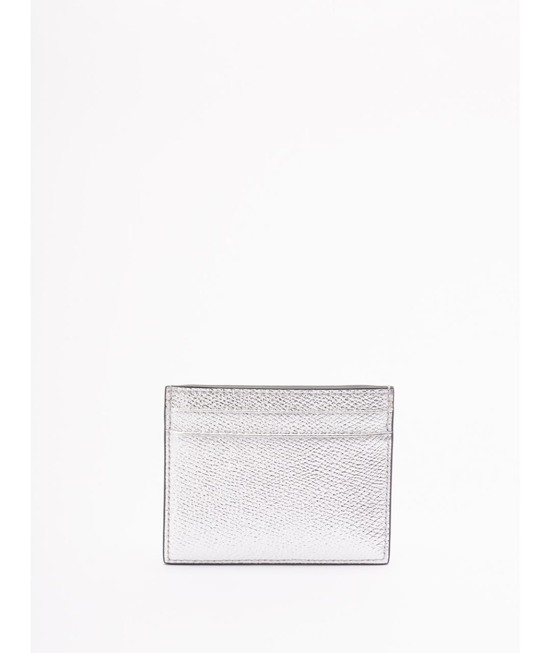 VALENTINO Серебрянный кожаный кардхолдер, фото 2