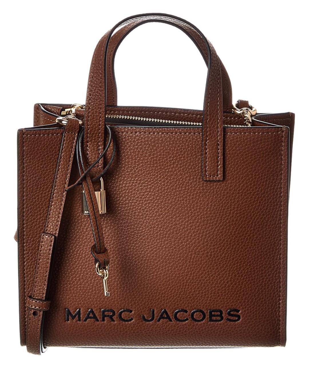 MARC JACOBS Коричневая кожаная сумка с короткими ручками, фото 7