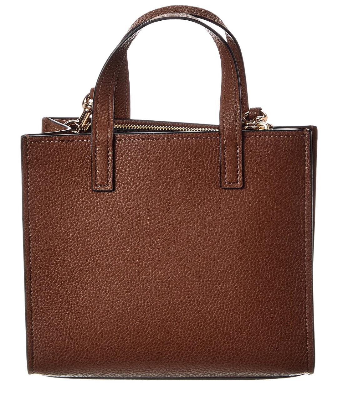 MARC JACOBS Коричневая кожаная сумка с короткими ручками, фото 2