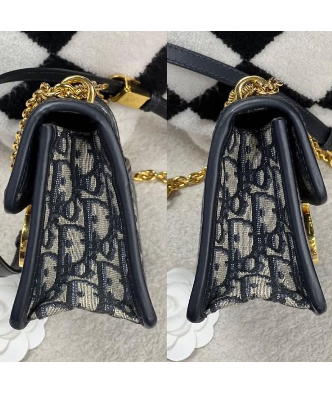 CHRISTIAN DIOR Синяя жаккардовая сумка через плечо, фото 4