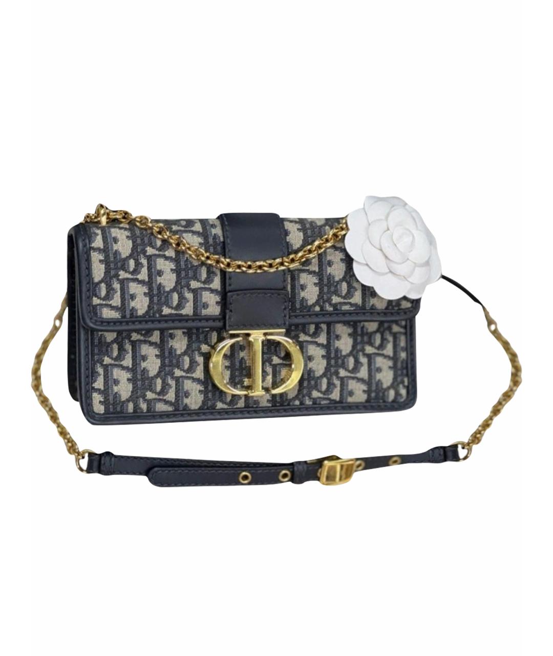 CHRISTIAN DIOR Синяя жаккардовая сумка через плечо, фото 1