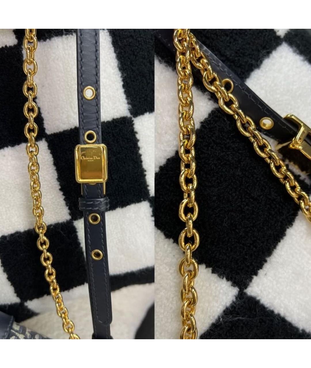 CHRISTIAN DIOR Синяя жаккардовая сумка через плечо, фото 2