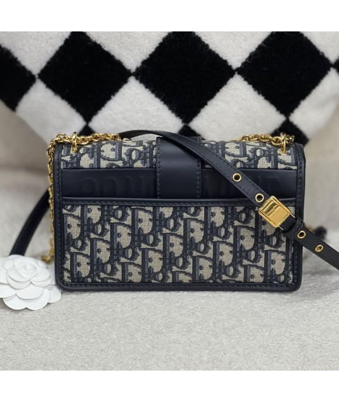 CHRISTIAN DIOR Синяя жаккардовая сумка через плечо, фото 3