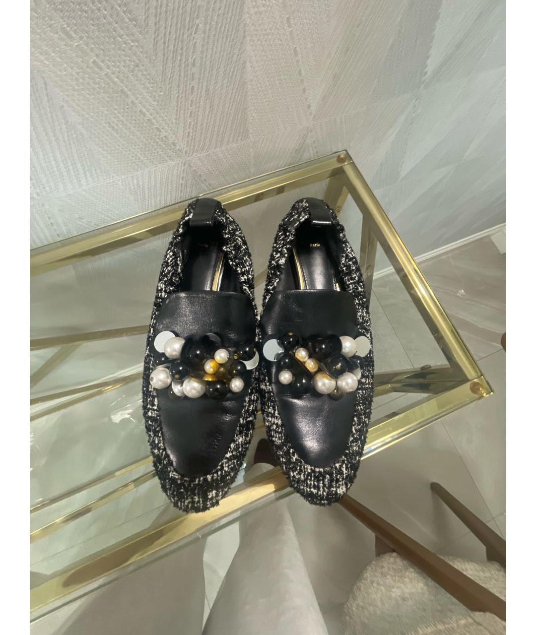 LANVIN Черные кожаные балетки, фото 5