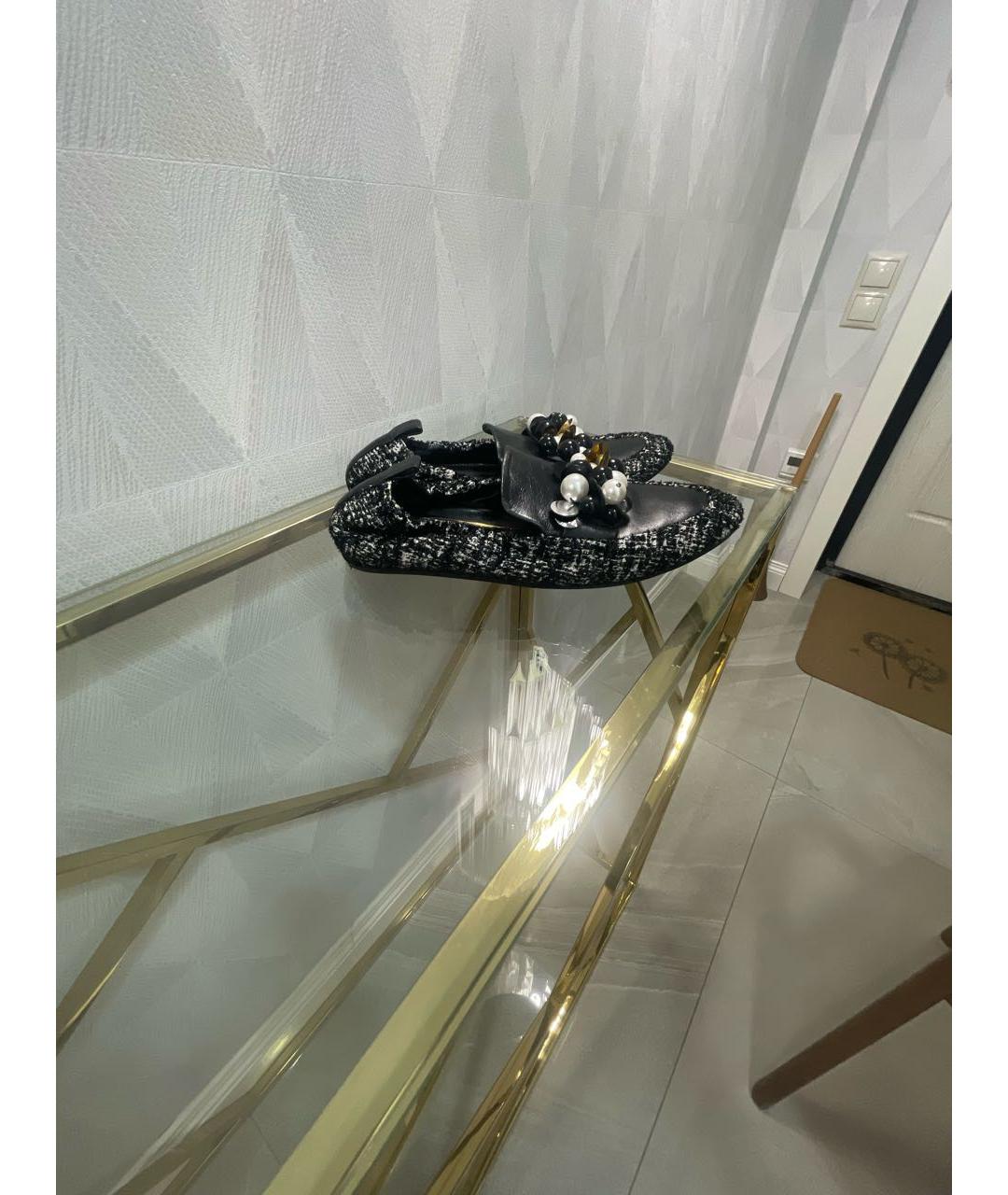 LANVIN Черные кожаные балетки, фото 7