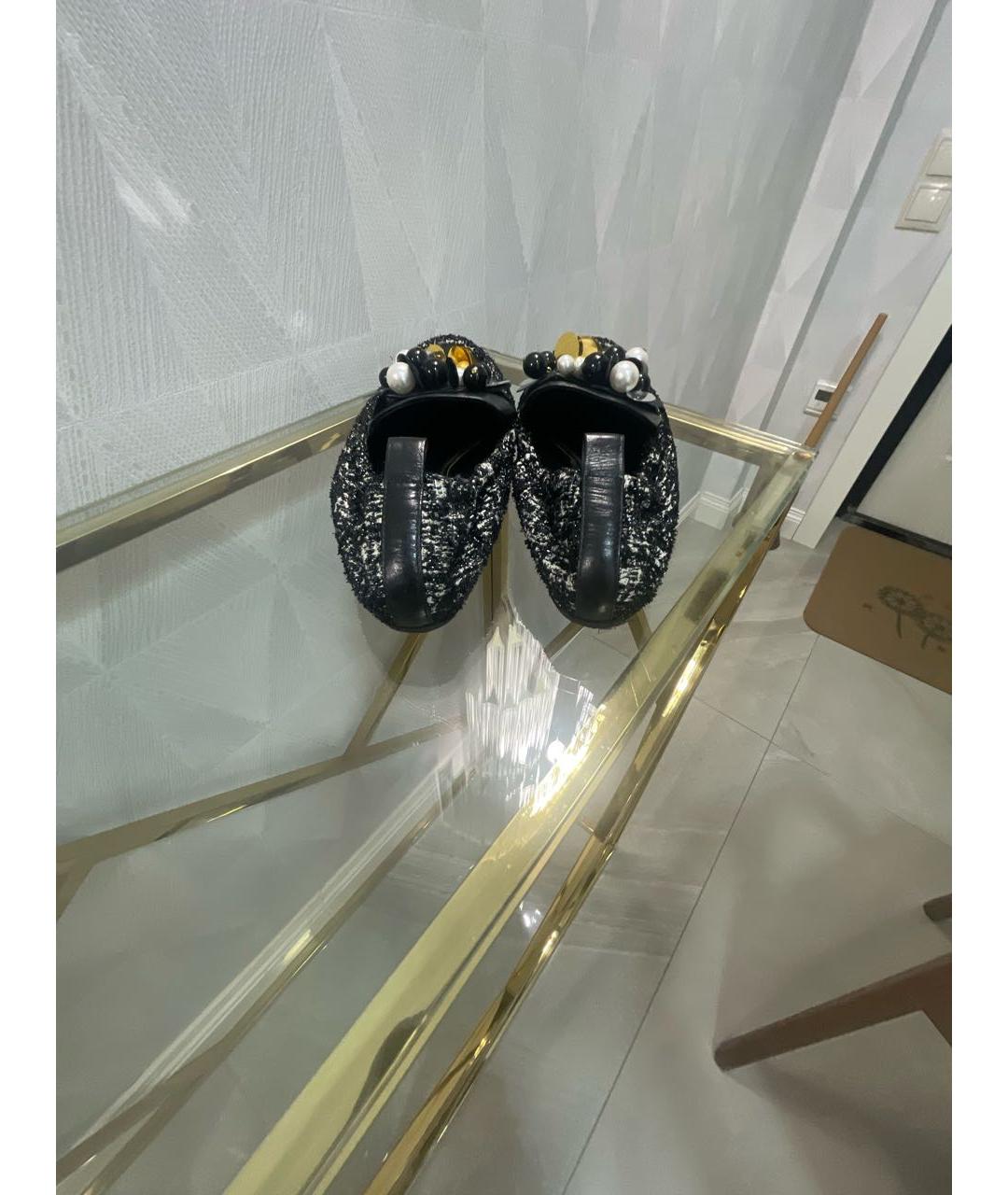 LANVIN Черные кожаные балетки, фото 4