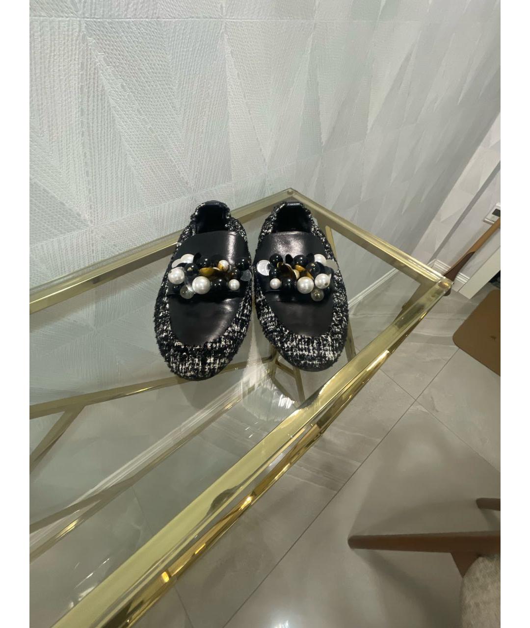 LANVIN Черные кожаные балетки, фото 2