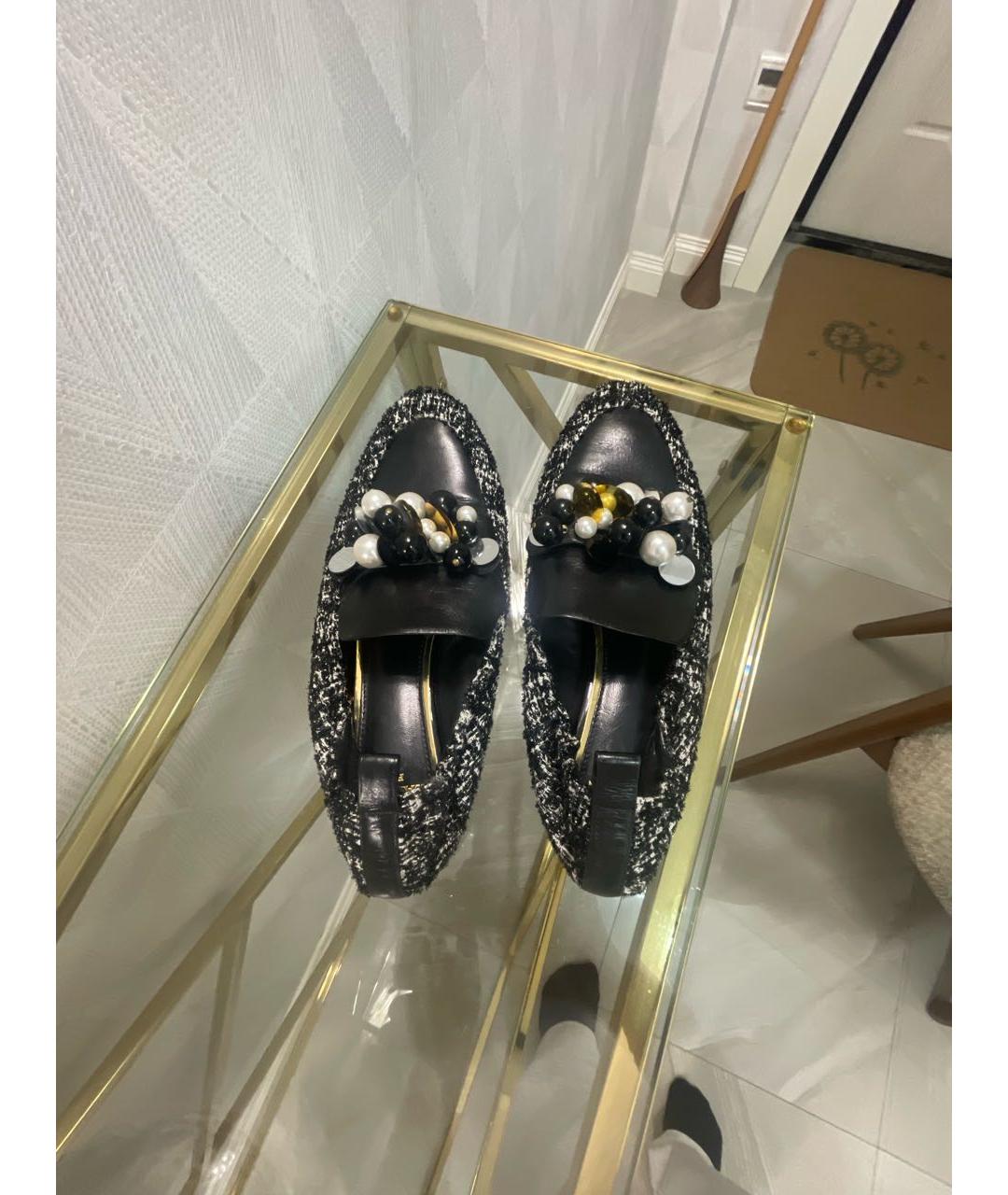 LANVIN Черные кожаные балетки, фото 3