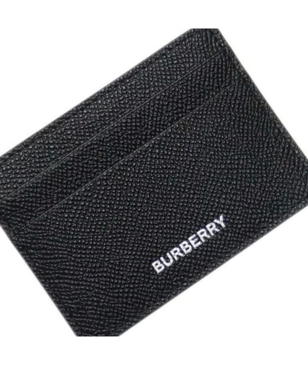 BURBERRY Черный кожаный кардхолдер, фото 2