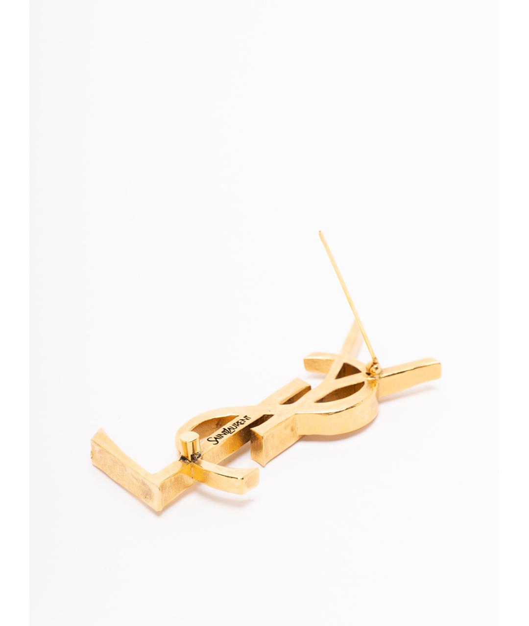 SAINT LAURENT Золотая металлическая булавка / брошь, фото 3