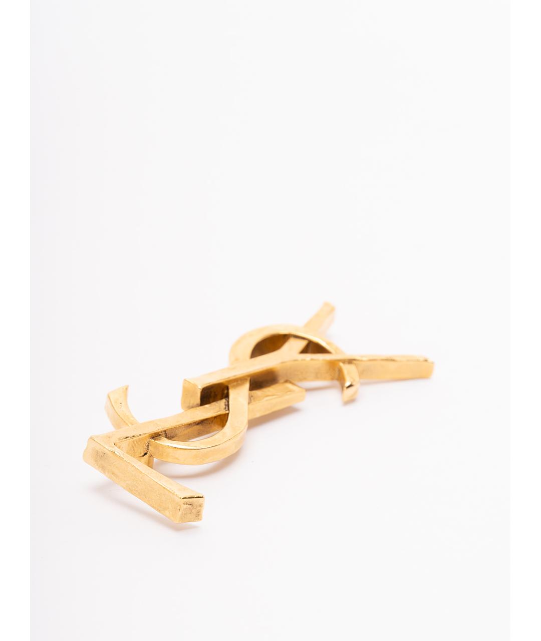 SAINT LAURENT Золотая металлическая булавка / брошь, фото 2