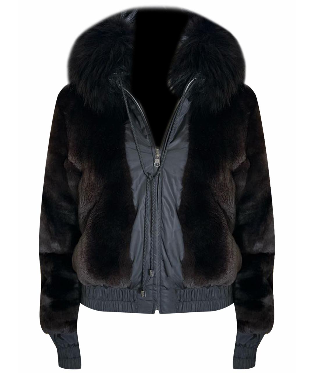 CELINE Черная меховая шуба, фото 1