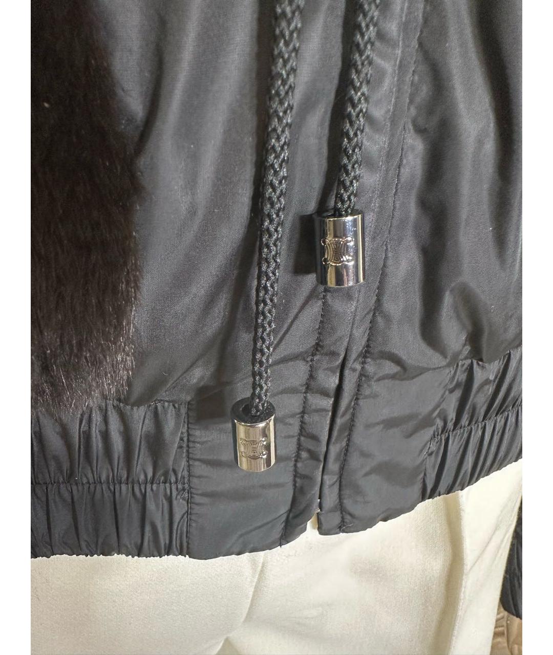 CELINE Черная меховая шуба, фото 8