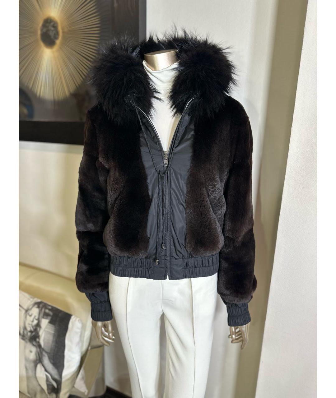 CELINE Черная меховая шуба, фото 9