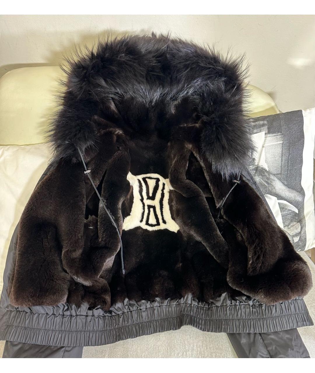 CELINE Черная меховая шуба, фото 4