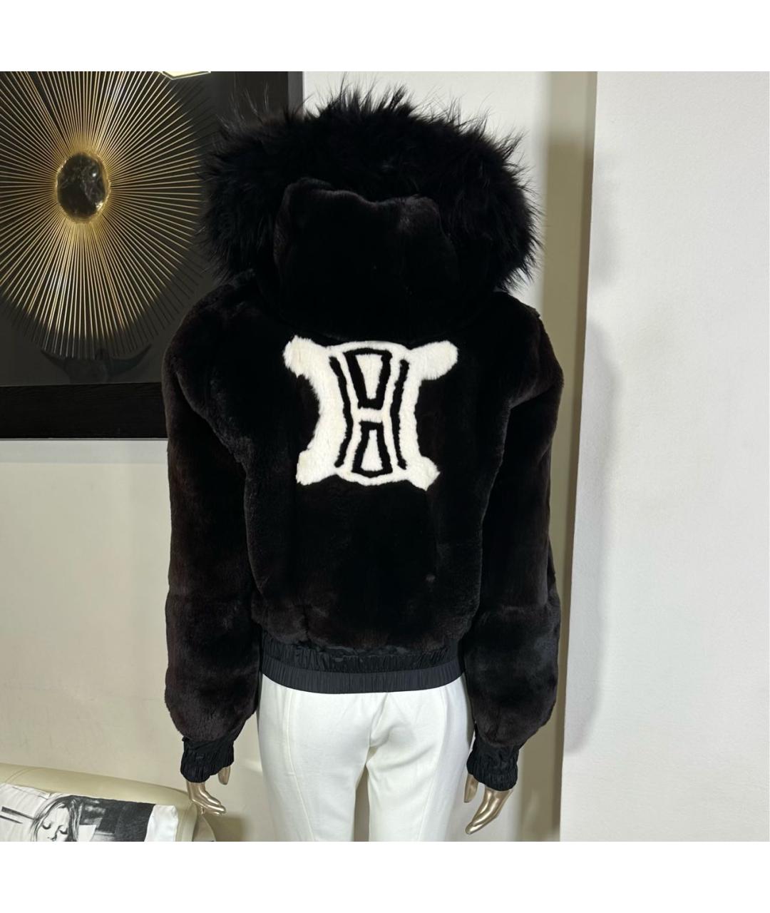 CELINE Черная меховая шуба, фото 2