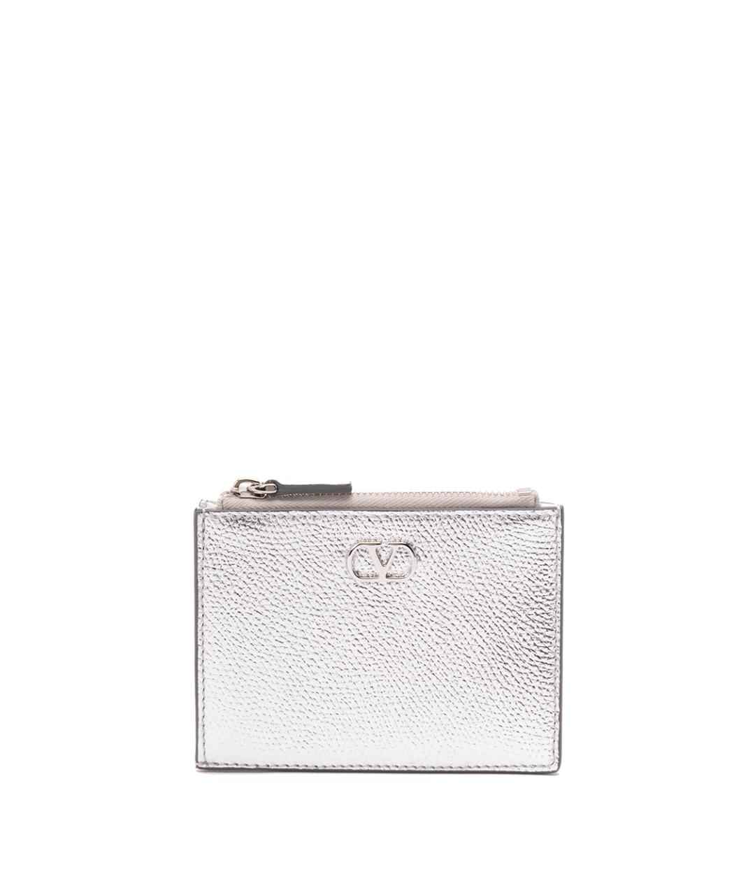 VALENTINO Серебрянный кожаный кошелек, фото 1
