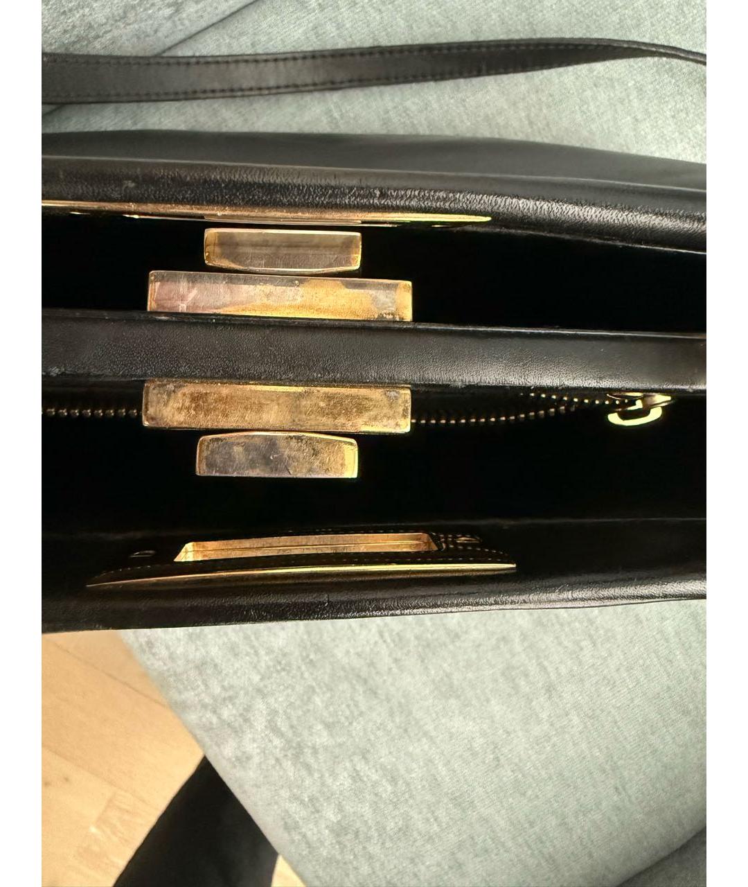 FENDI Черная кожаная сумка через плечо, фото 4