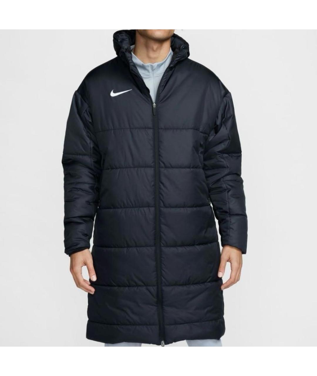NIKE Черный полиэстеровый пуховик, фото 2