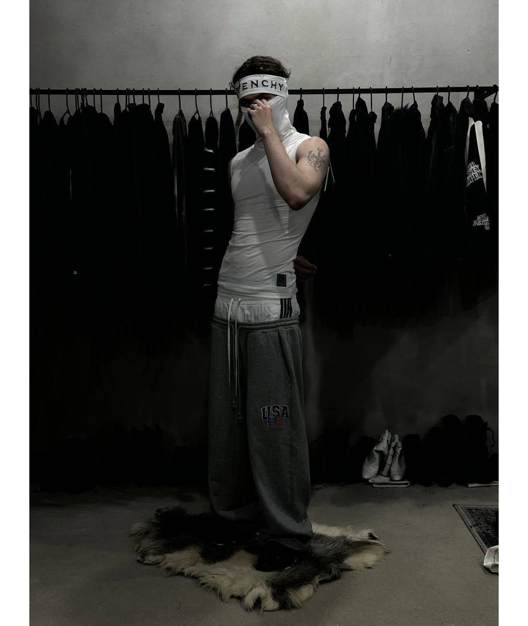 GIVENCHY Белая хлопко-полиэстеровая майка, фото 2