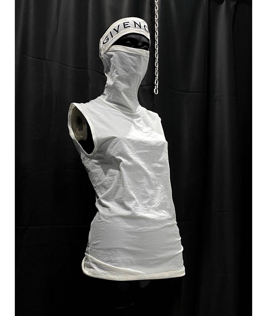 GIVENCHY Белая хлопко-полиэстеровая майка, фото 3