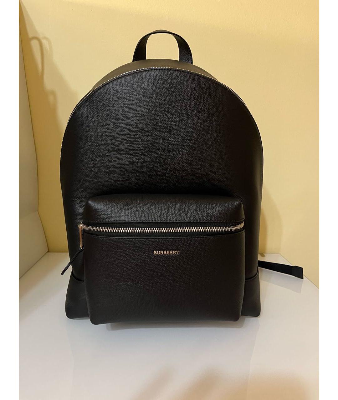 BURBERRY Черный кожаный рюкзак, фото 9
