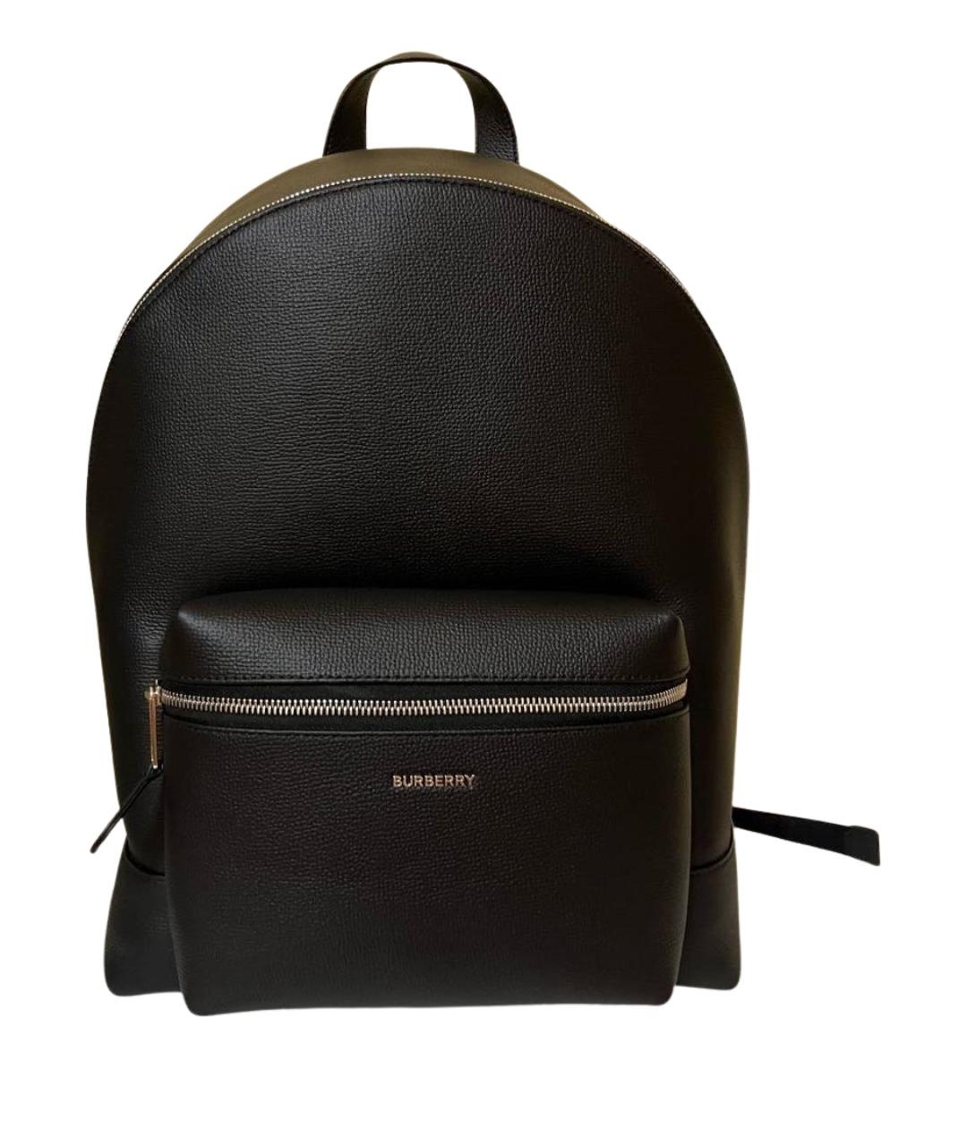 BURBERRY Черный кожаный рюкзак, фото 1