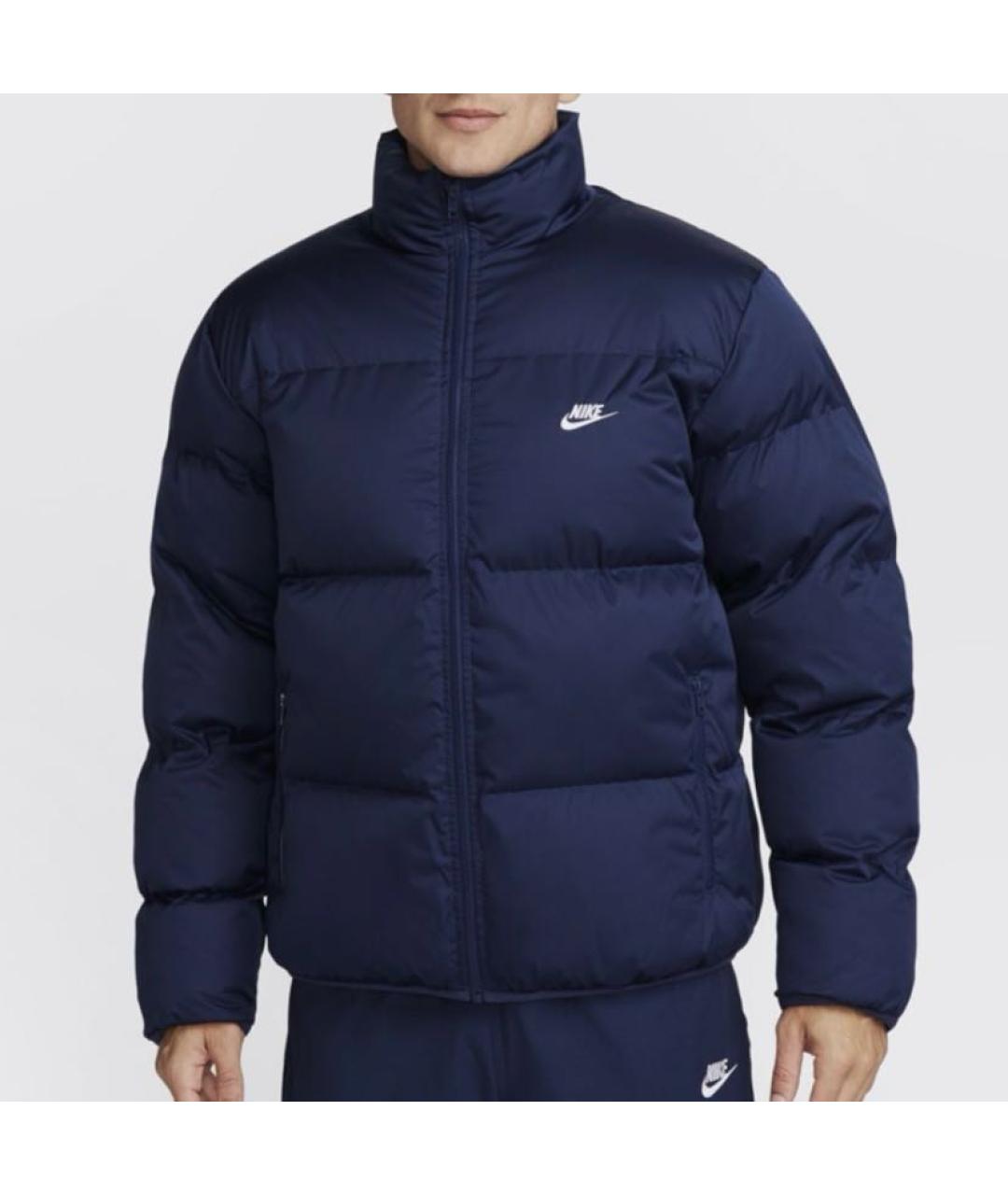 NIKE Синий полиэстеровый пуховик, фото 2