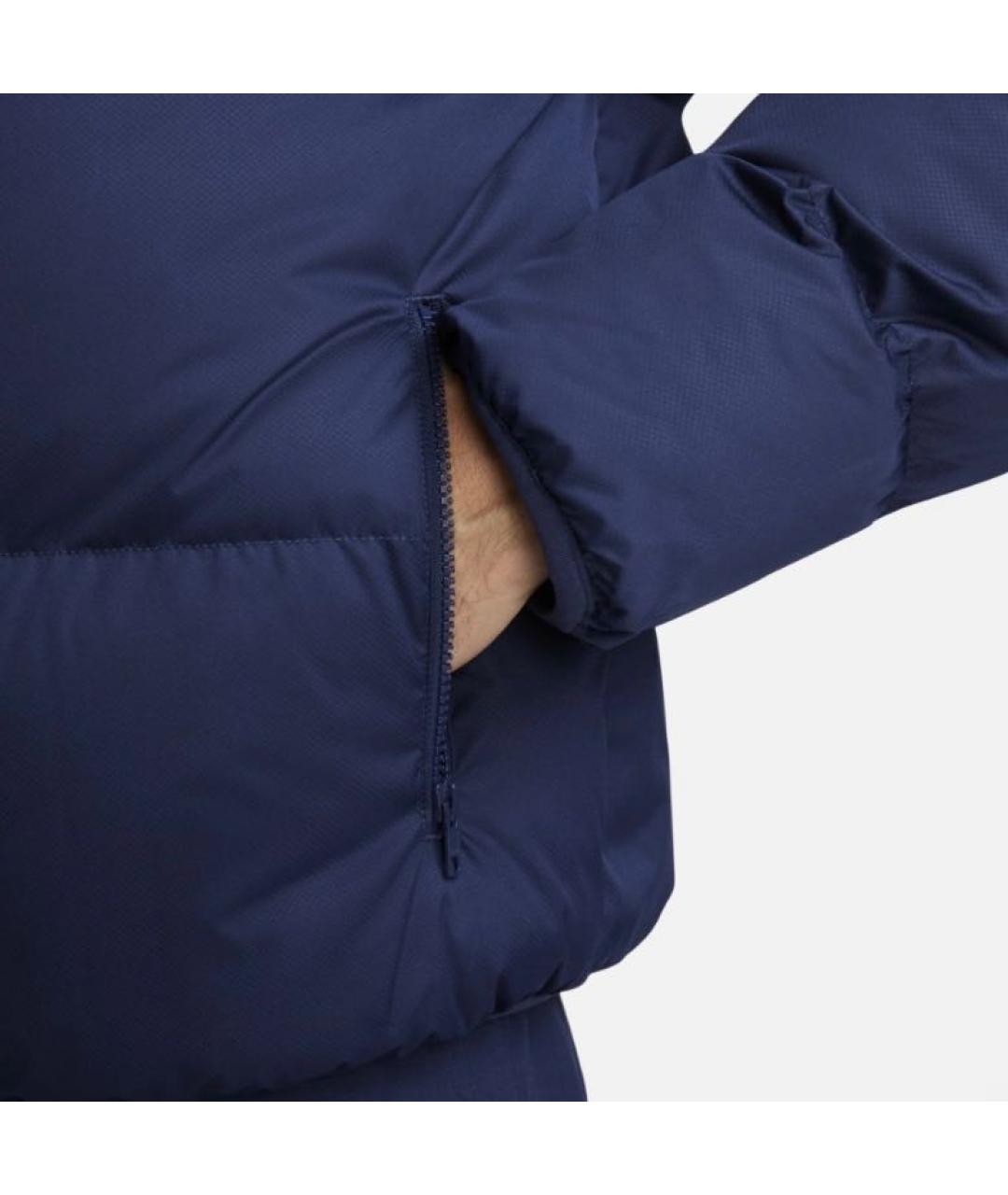 NIKE Синий полиэстеровый пуховик, фото 5