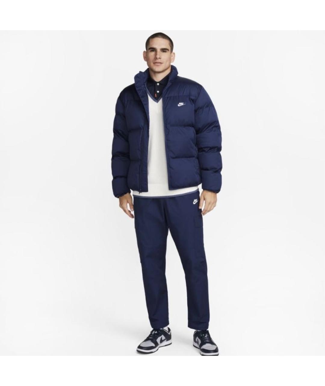 NIKE Синий полиэстеровый пуховик, фото 4