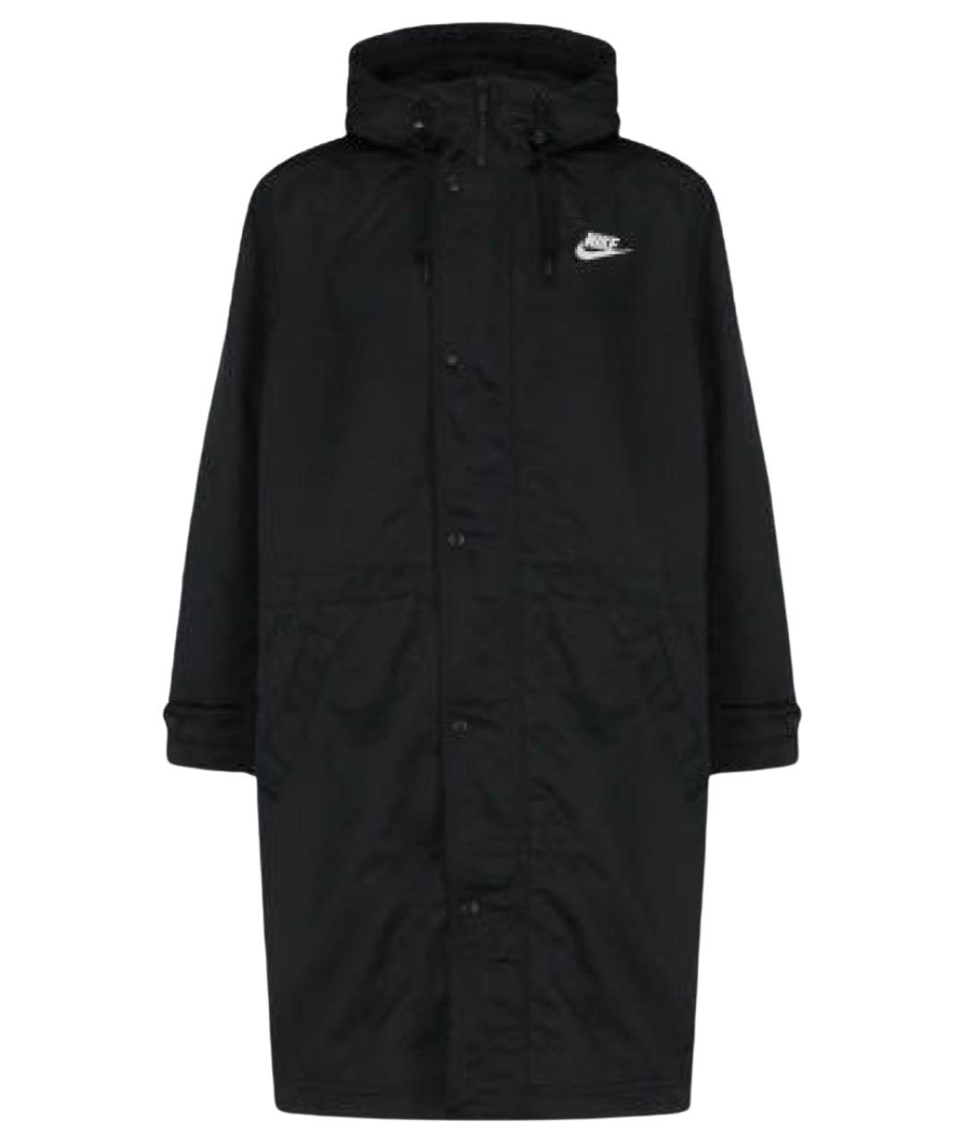 NIKE Черное полиэстеровое пальто, фото 1