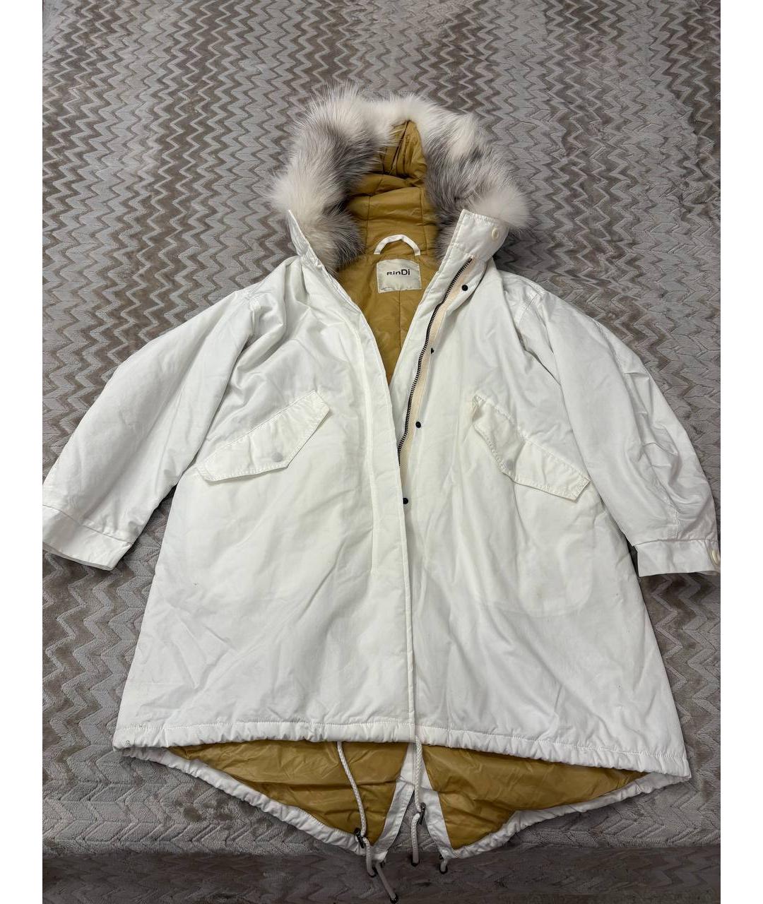RINDI Белый полиамидовый пуховик, фото 4