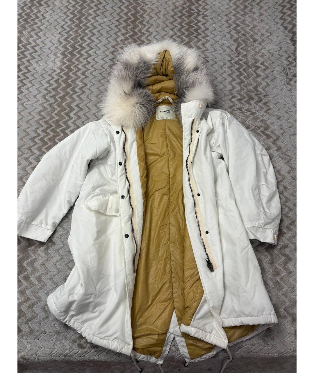 RINDI Белый полиамидовый пуховик, фото 10