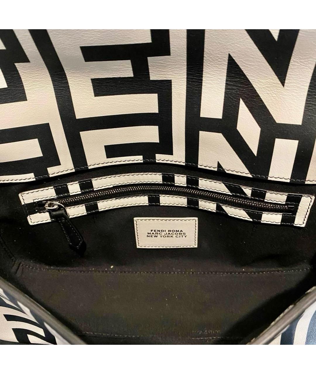 FENDI Белая кожаная сумка через плечо, фото 7