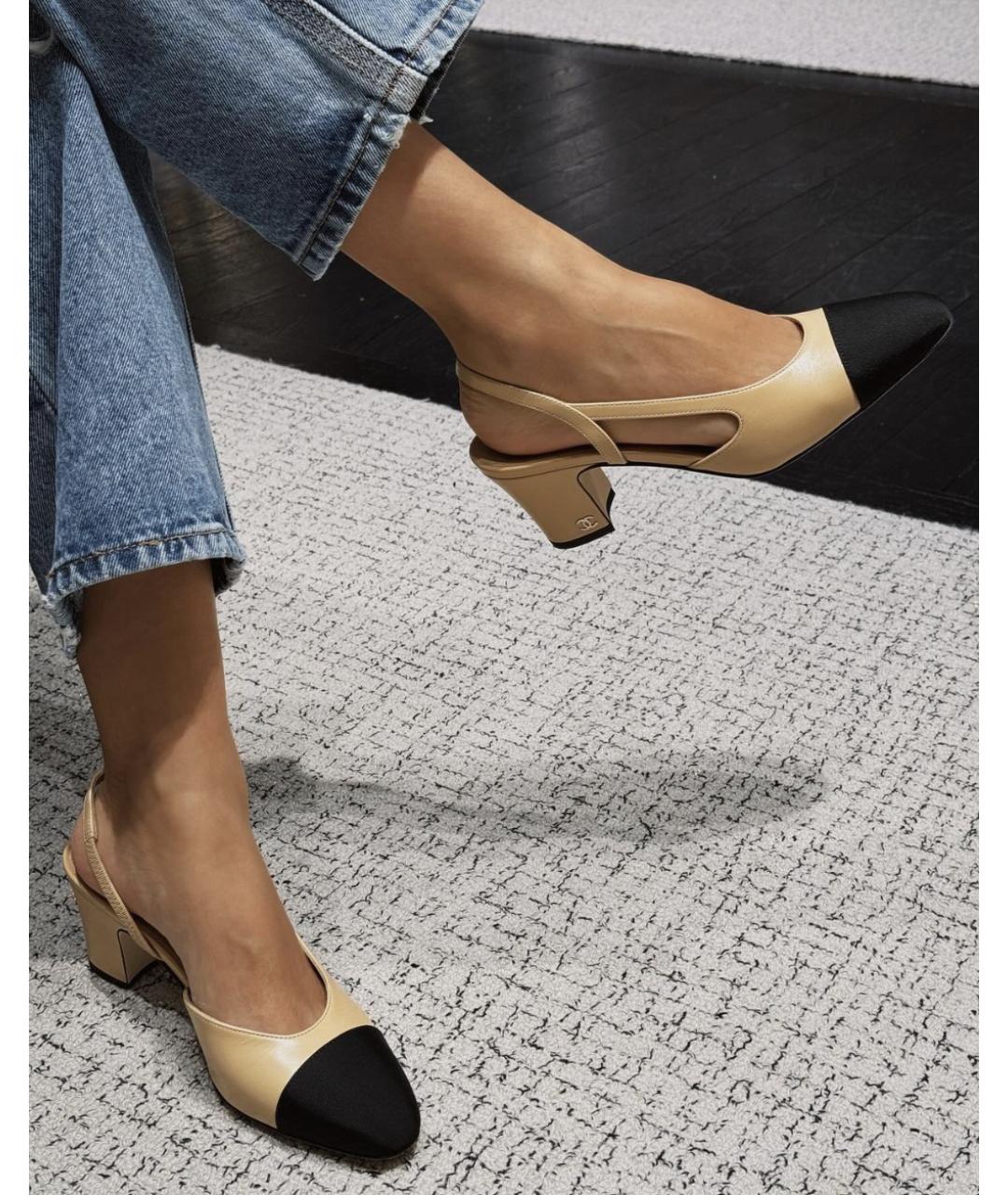 CHANEL Коричневые кожаные туфли, фото 3